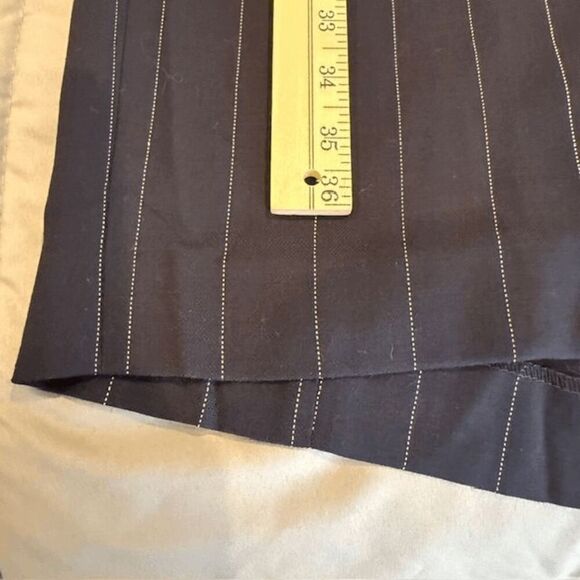 NWT Vintage Wool Rodier Blazer Dress Double Breasted Navy Pinstripe Size 12 (44) - Picture 12 of 13